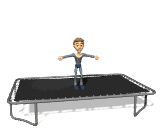 kid bouncing on trampoline