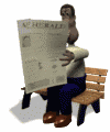 man reading paper